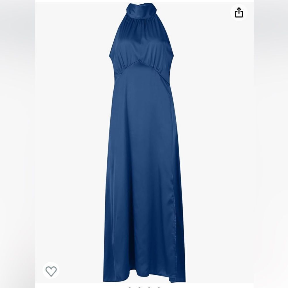 Satin Fall Solid Color Sexy High Waist Slit Neck Evening Dress Homecoming Dress - Picture 3 of 15